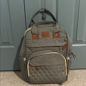 NWOT Gray Baby Bag Backpack